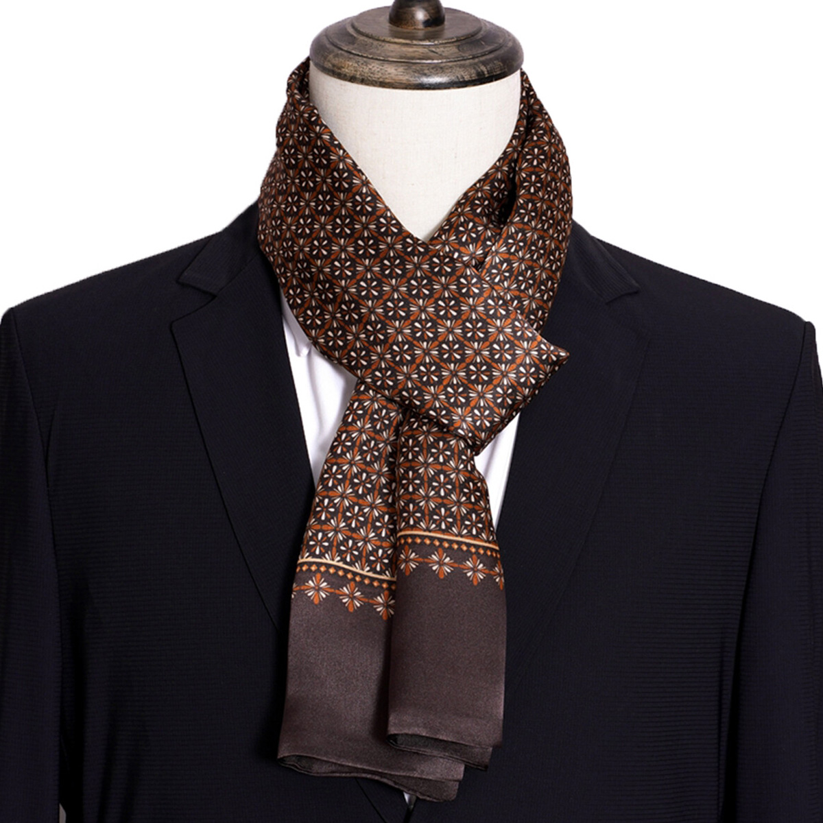 Nueva bufanda de seda a rayas  - Travel Accessories Neck reseña y precio