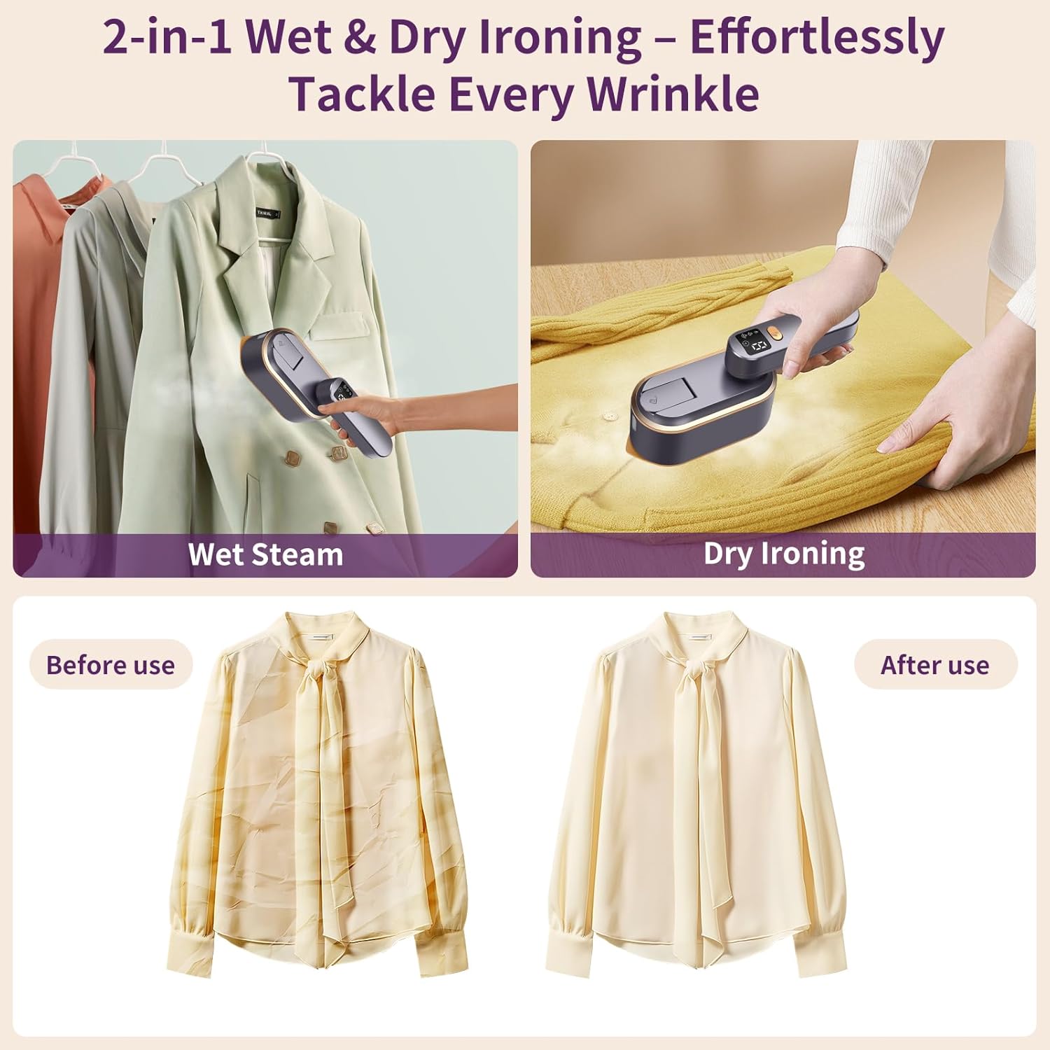 Plancha de vapor portátil para - Portable Steamer Clothes reseña y precio